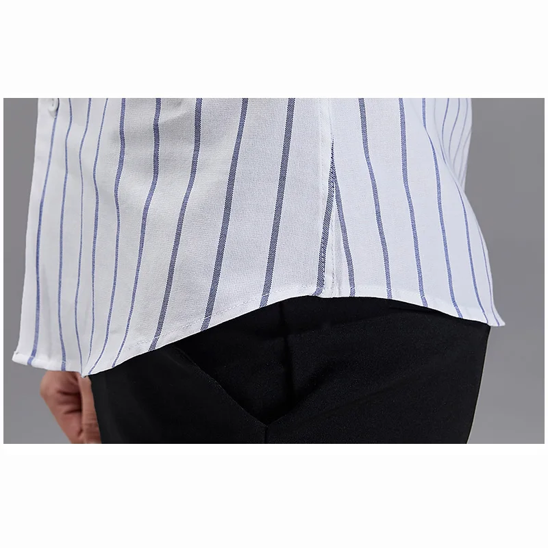 

N&B Shirt Half Sleeve Mens Striped Shirts High Quality Men's Shirt Fashion Tops Men Clothes Spring Autumn Man Social Shirts CS28