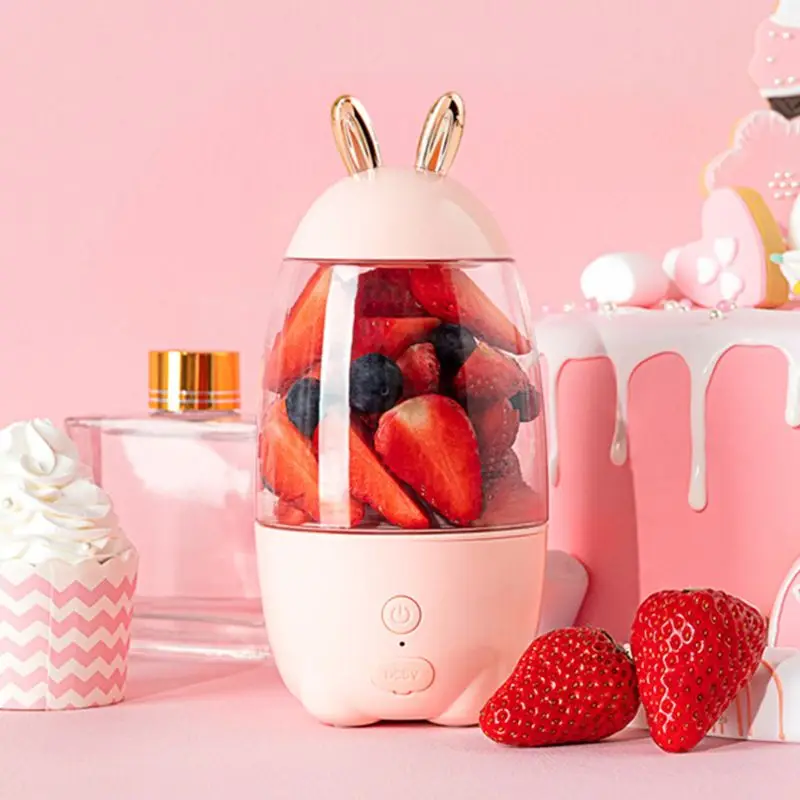 

330ml Portable Juicer Household Electric Juicer Cup Fruits USB Charging Mini Smoothie Blender Outgoing Juicer Extractor Rabbit
