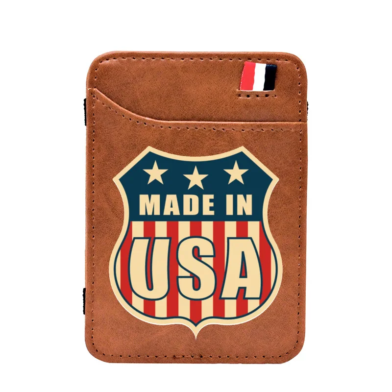 Новое поступление значок с американским флагом США Волшебный кожаный кошелек