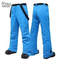 trvlwego outdoor 35 degree snow pants plus size elastic waist lady trousers winter skating pants skiing outdoor for women men