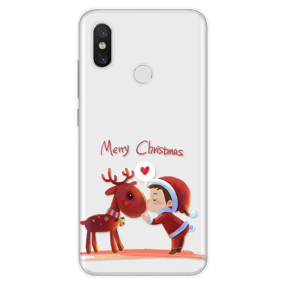 sd-lu Рождественский красный чехол s для Xiaomi Redmi Note 7 8 6 5 S2 Pro Plus 5A 4A 6A чехол с новым годом для Redmi K20 Pro силиконовый прозрачный ТПУ - Цвет: sd-lu