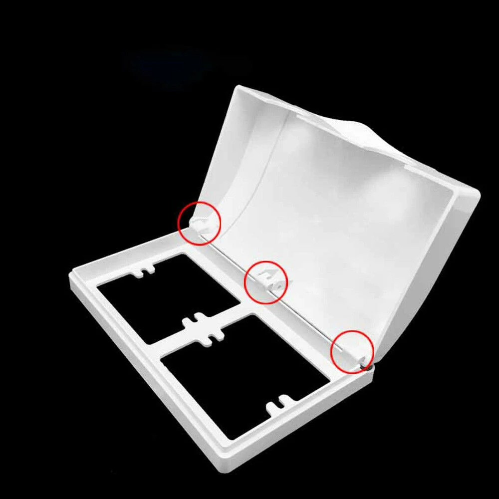 Белое двойное защитное устройство для разъема чехол электрического защитный