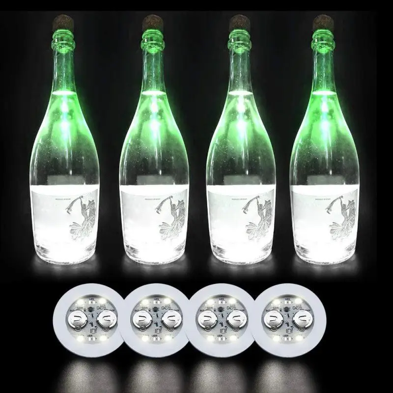 Светодиодный мини-светильник для бутылок рождественские Стикеры вечерние