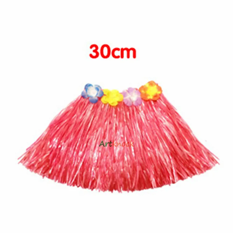 30cm Red Hawaii dekoration Petal Leis вечерние пляжные Цветочные Гавайские платья ожерелье венок Гавайские вечерние украшения - Цвет: 30cm Red