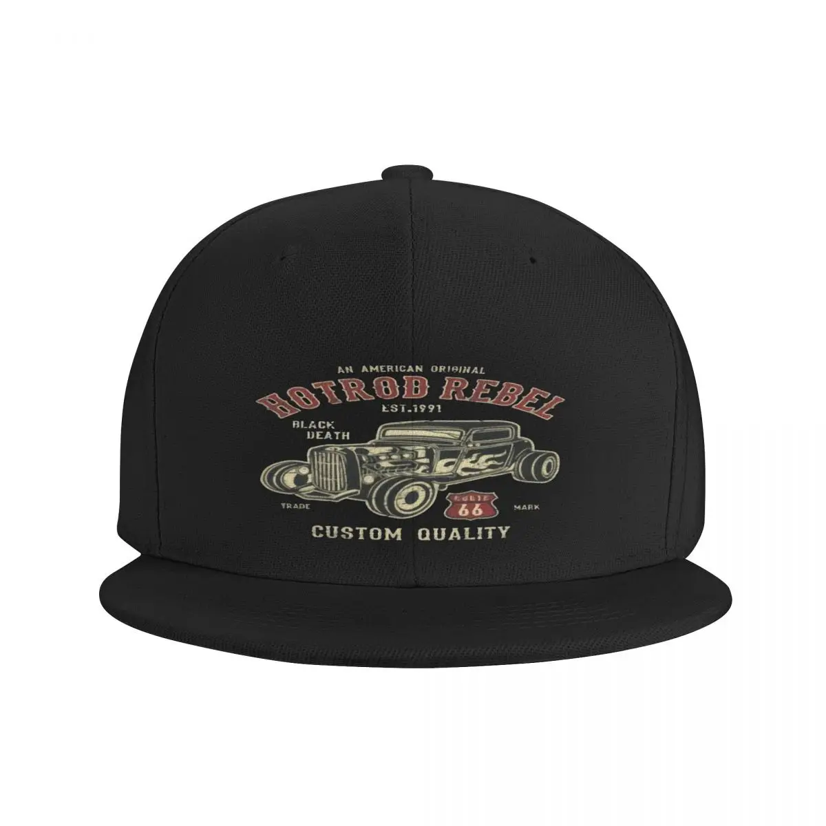 Американская бейсболка с надписью Rebel Rider движением автомобиля гаража и пламени