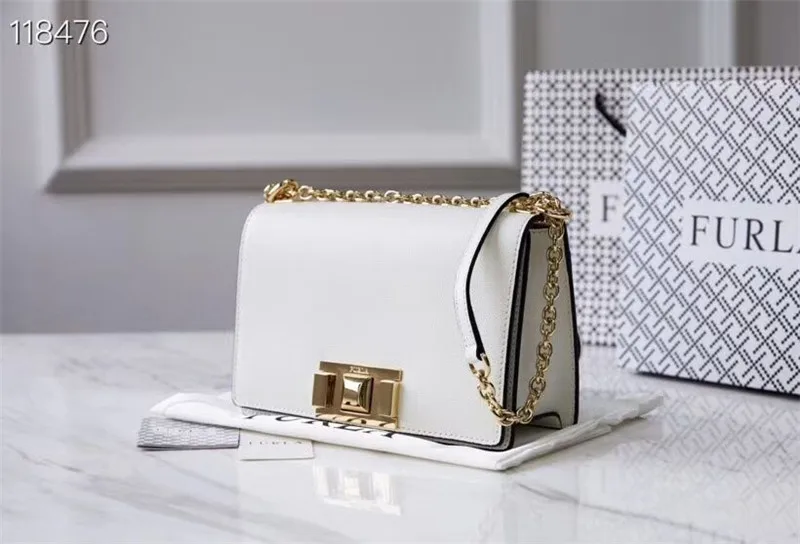 Оригинальные женские сумки FURLA, высокое качество, маленькие размеры, женские меховые кожаные сумки белого цвета, Размер 20 см* 8 см* 14 см