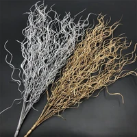 artificial branch fake foliage plant tree branch wedding party home decor coral flower branches bouquet gold and silver