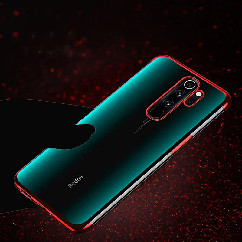 For Xiaomi Redmi Note 8 pro Case Cover Silicone Soft Plating Clear Armor Back Shell 8pro TPU Phone Cases | Мобильные телефоны и