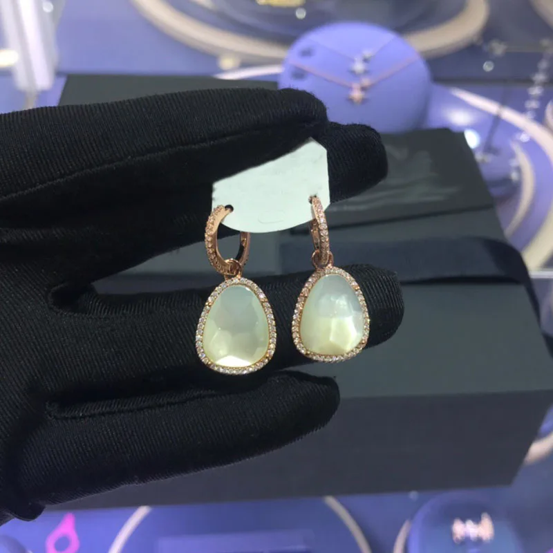 Женские серьги кольца UMGODLY из белого медного сплава с кубическим цирконием