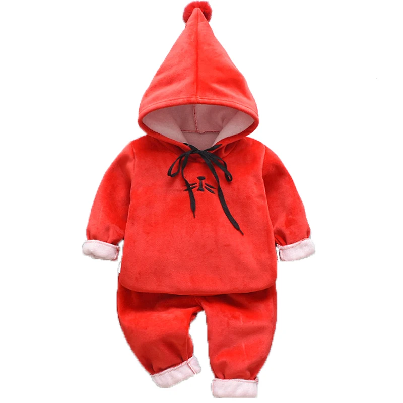 Осенне зимний комплект одежды для маленьких девочек Одежда мальчиков толстовка