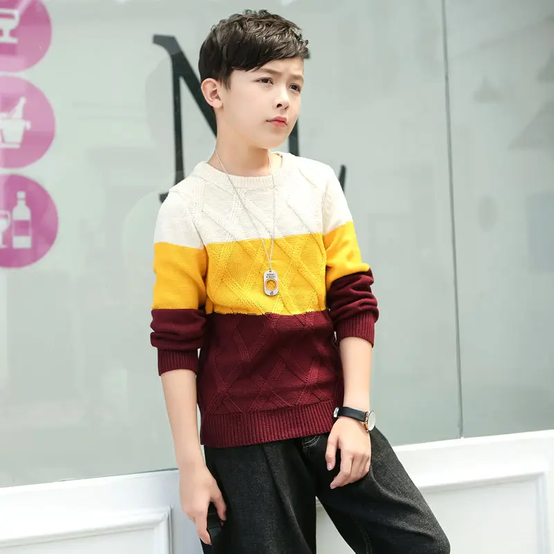 Детский вязаный свитер для мальчика ясельного возраста Детские повседневные