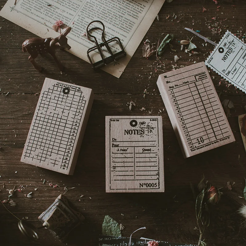 Retro Solid Wood Seals Note Excel Format Wooden Stamps for Letters Diary Hand Account Invitation Card Decor Gift Seal Clear Chop | Дом и сад