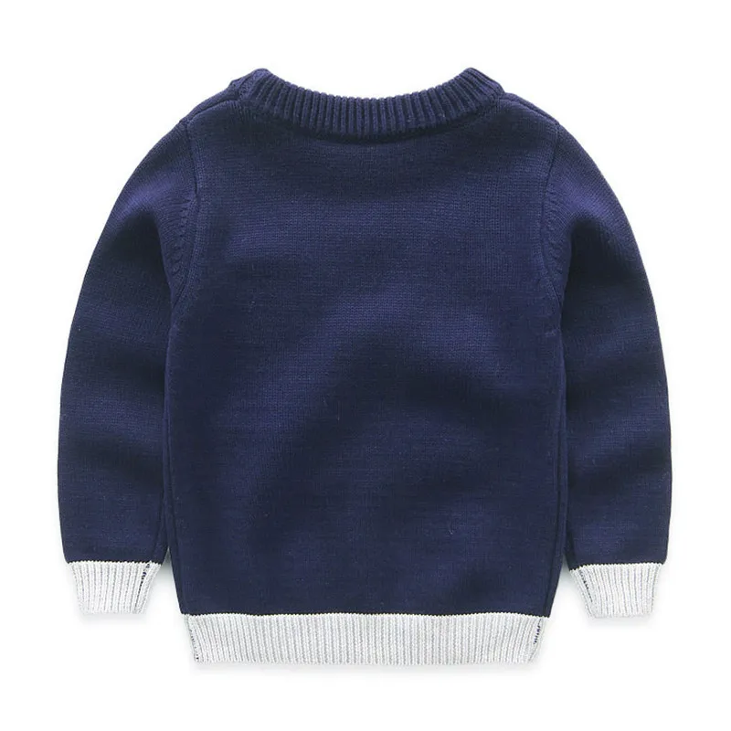 Boys Cotton Sweaters Kids O-Neck Winter Clothes Children Car Printed Casual Outerwear |