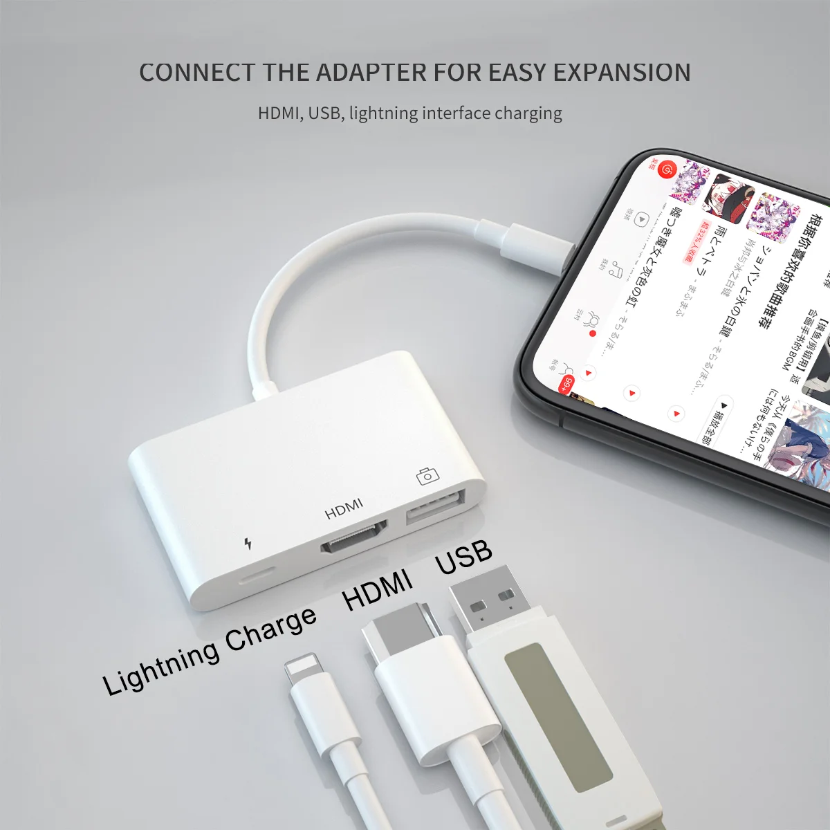 Молния 1080P HDMI цифровой AV мультипорт адаптер с USB OTG кардридер свет для 3 камеры iPhone 6