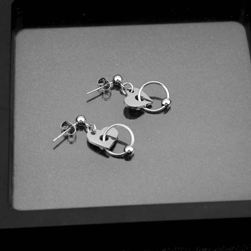 Модные клипсы из нержавеющей стали для женщин серьги 2021 модная подвеска в форме