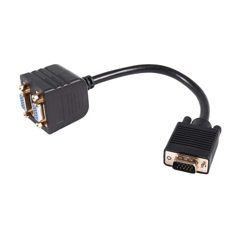 Позолоченный VGA(HD15) штекер гнездо x 2 (1 шт. на монитора) для разветвителя видео