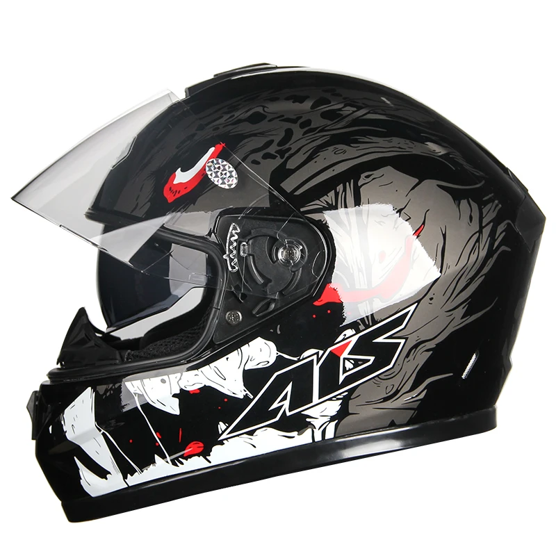 Мотоциклетный шлем каска с открытым лицом для мотокросса двойным козырьком