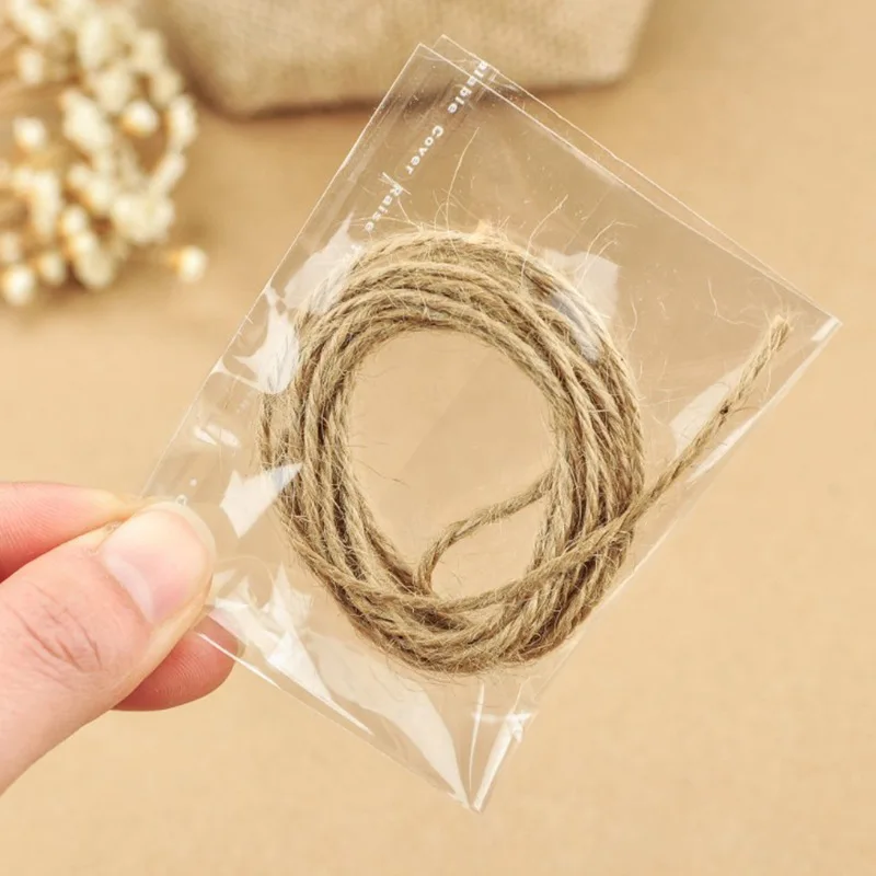 

DIY Handmade Greeting Cards Yellow Rope Hemp Rope Decorative Packaging Thickness Greeting Card Greeting Card with Hemp Rope 5 M