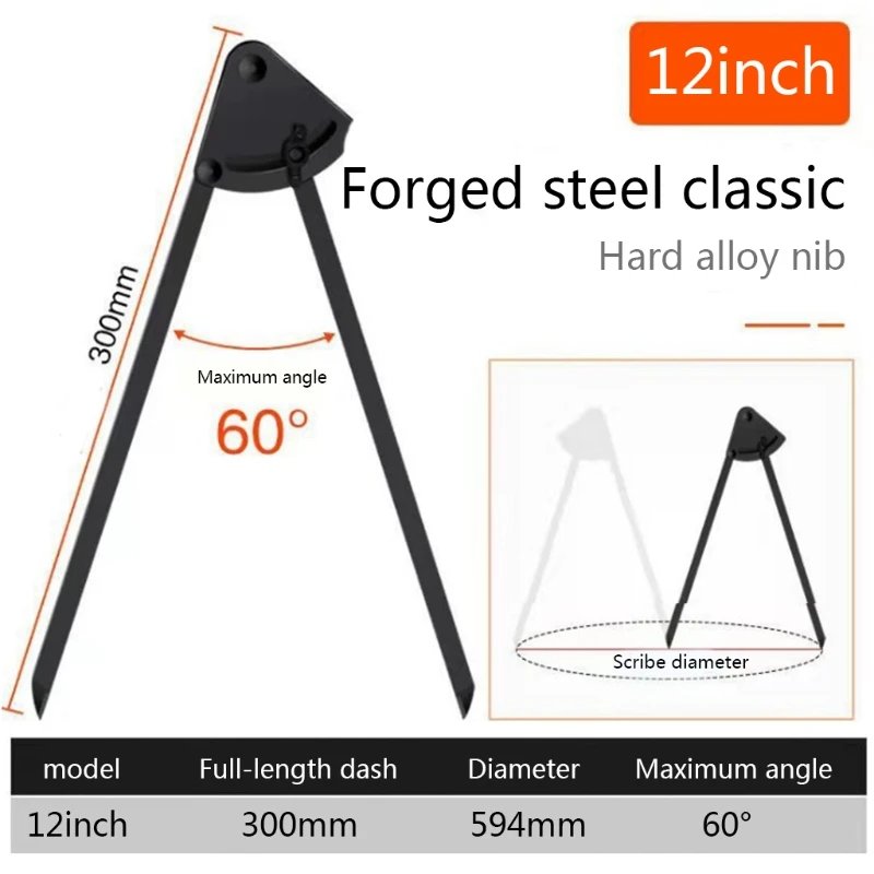 

85AC Compass for Geometry Carpenters Precision Compasses Makes Circles Drawing Marking Tools Carpenters Props Craft