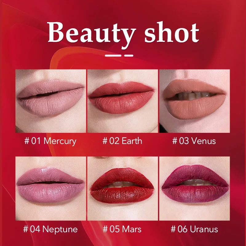 Daralis GALAXY 6 Матовая жидкая губная помада водостойкая увлажняющая гладкая стойкий