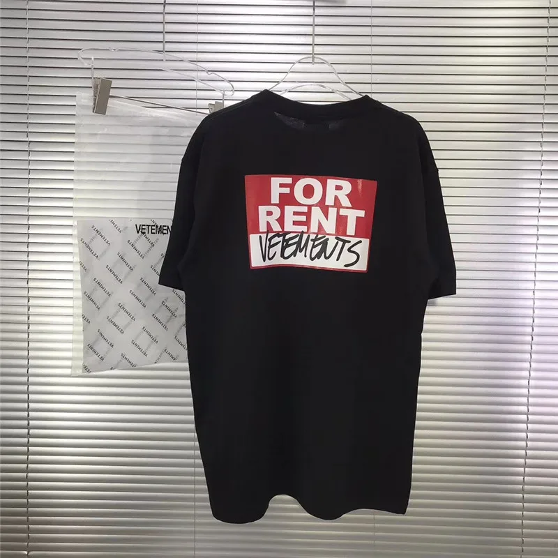 Мужская и женская футболка с вышивкой VETEMENTS 1:1 лучшее качество повседневные