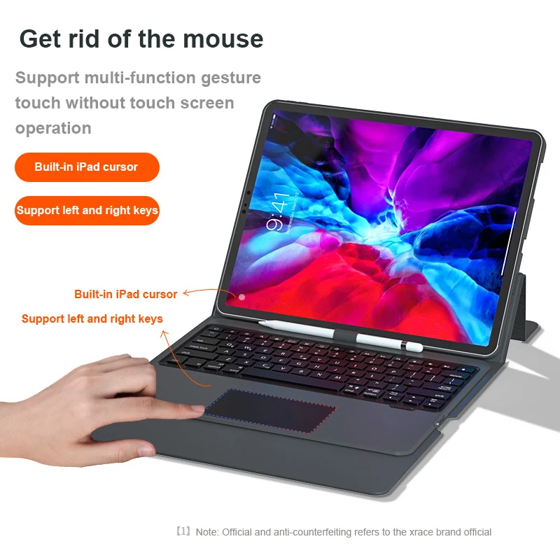 

Чехол для iPad Air 4, трекпад для клавиатуры, 2020, 10,9, Pro 11, 12,9, 2018, Air 4-го поколения, магнитный, 2020