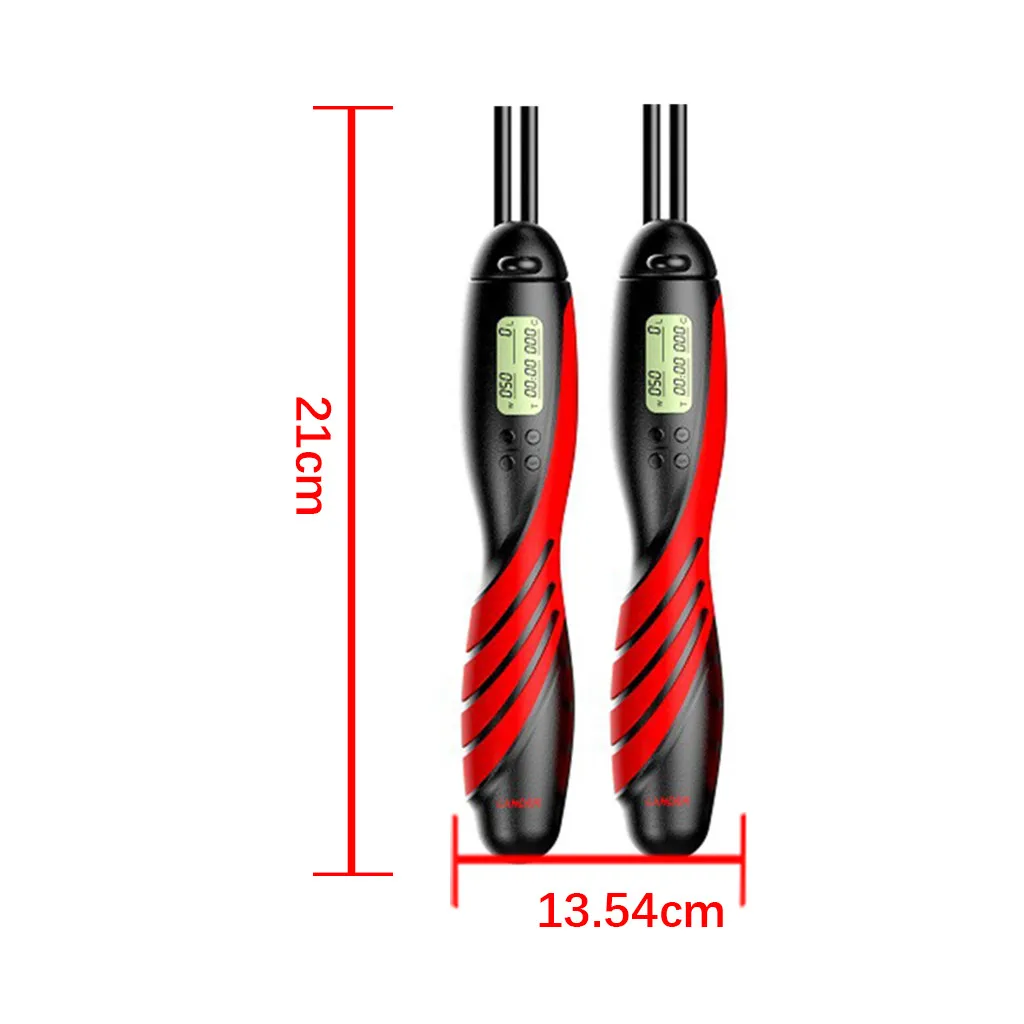 

2 In 1 Adjustable Digital Counting Jump Rope with Anti-Slip Hand Grip with all Bearings Calorie Counter with LCD Screen Showing