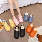 Шлепанцы унисекс, зимние, водонепроницаемые, Нескользящие, на толстой подошве, тапочки на подошве плюша