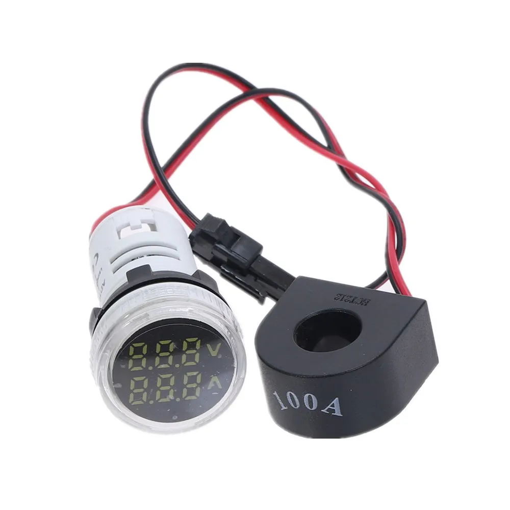 Новый квадратный светодиодный цифровой двойной дисплей Вольтметр Амперметр