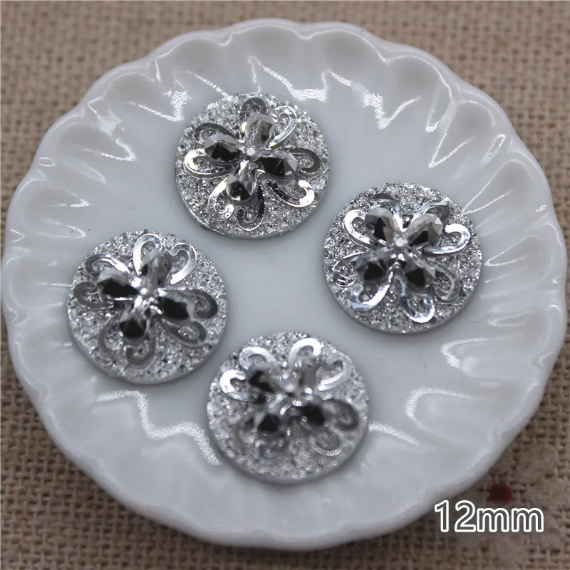 100 шт. блестящие серебряные круглые/морские звезды/Сердце/цветок/корона/вишня из