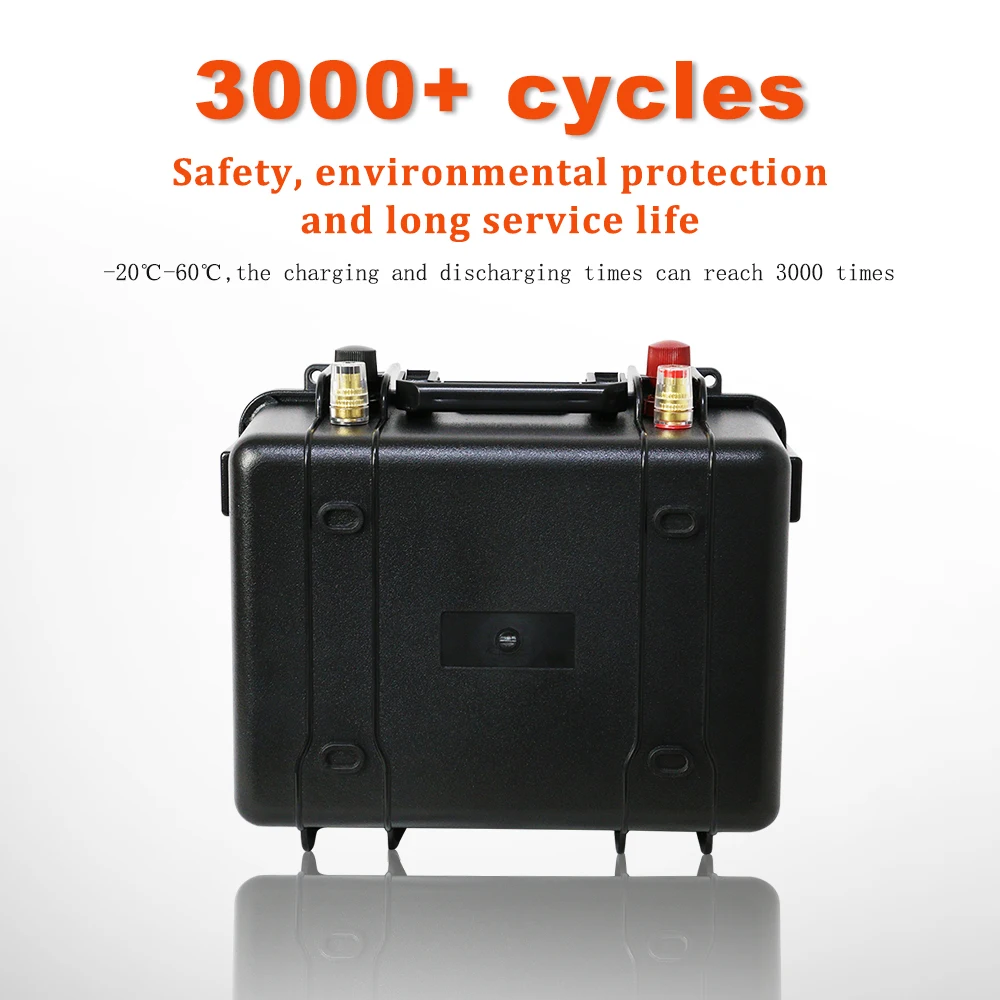 

12V 100Ah LiFePO4 Battery Deep 3000+ Cycle Rechargeable Battery Golf Cart EV RV Floor Sweepers Solar Energy Storage Batteries