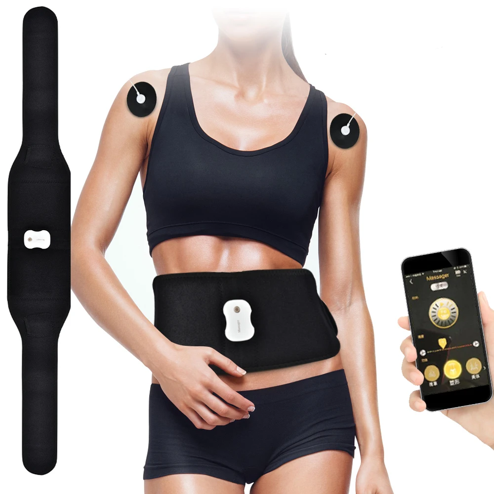 

APP Control EMS Muscle Stimulator Slimming Belt Lose Weight Fitness Massager Vibration Waist Trainer Abdominal Muscle Training