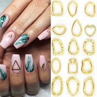 1pcs nail accessories gold metal 3d shell love nail decoration studs rhinestones nail multi size rivet gems for nail earrings
