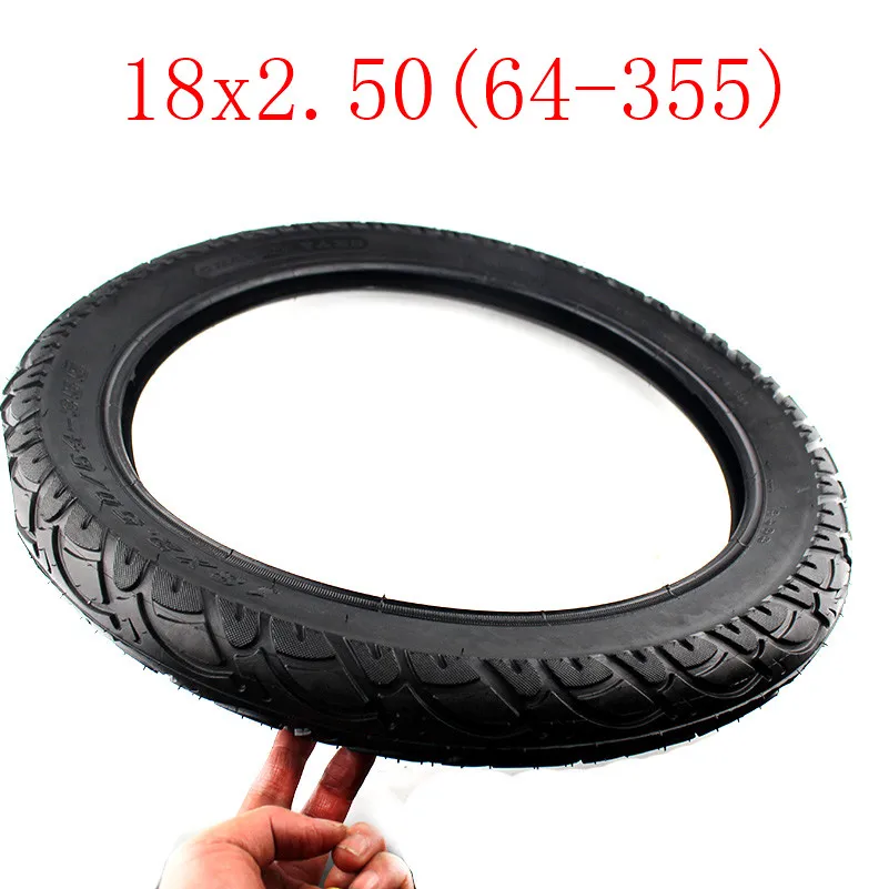 outer Супер 18 дюймов шины для электрического велосипеда 18x2,50 64-355 шины внутренняя труба подходит для электрического мотоцикла батареи трицикл 18x2,5 трубки шины - Цвет: outer