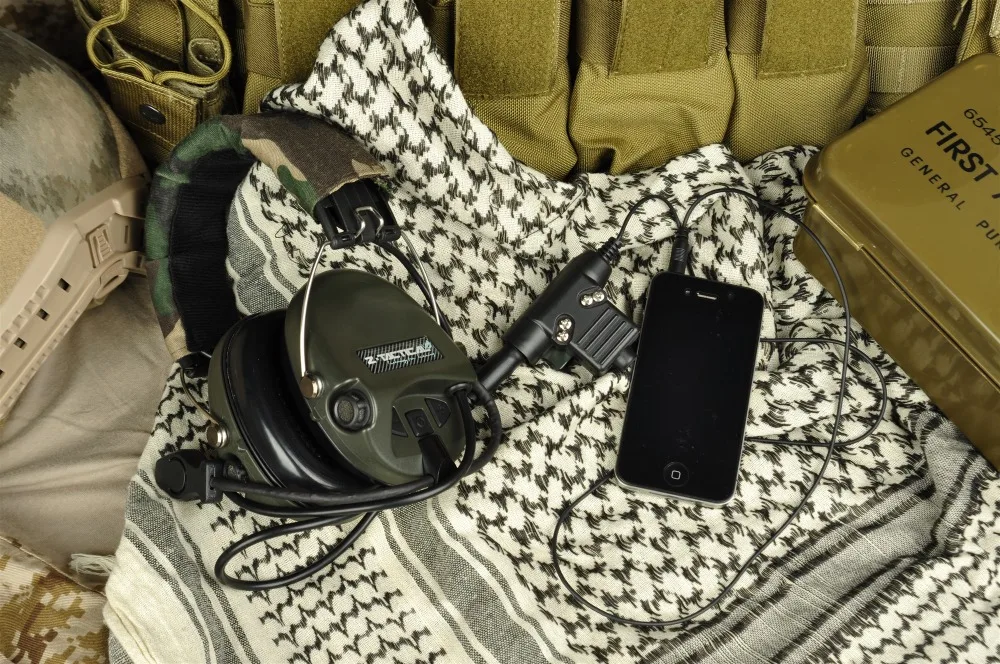 Ztac тактические наушники PTT u94 Motorola военные для KENWOD Midland Push To Talk гарнитура штекер страйкбол тактические аксессуары Z113