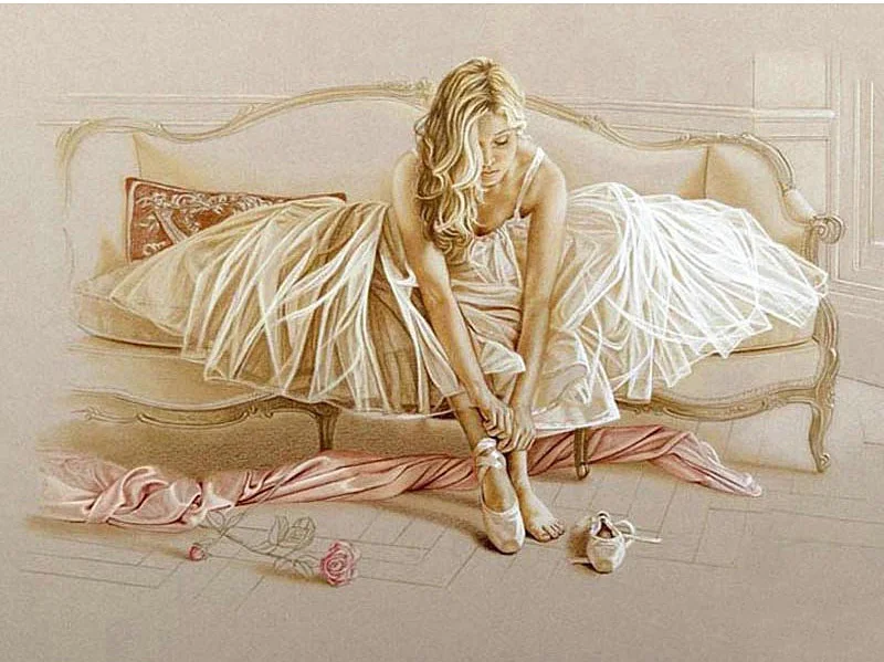 

Алмазная живопись, полноразмерная/круглая картина с изображением балерины, женщины, 5D алмазная вышивка, вышивка крестиком, мозаика, настенн...