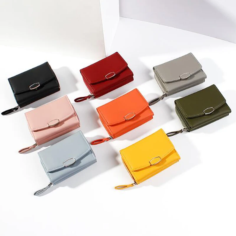 

2020 New Fashion Women Wallets Female Purses With Zipper Pocket Ladies Small Wallet Holder Money Card Coin Bag 8 Color