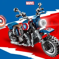new marvel avengers black widow captain america iron man motorcycle technical building blocks hero toys kid gifts creative boy