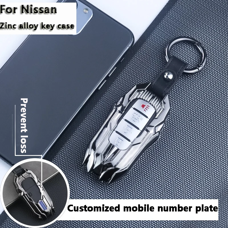 

Zinc alloy Shell Car Remote Key Cover Case For Nissan Kroraina lannia SYLPHY QASHQAI X-TRAIL TEANA TIIDA 2017 2018 2019 2020