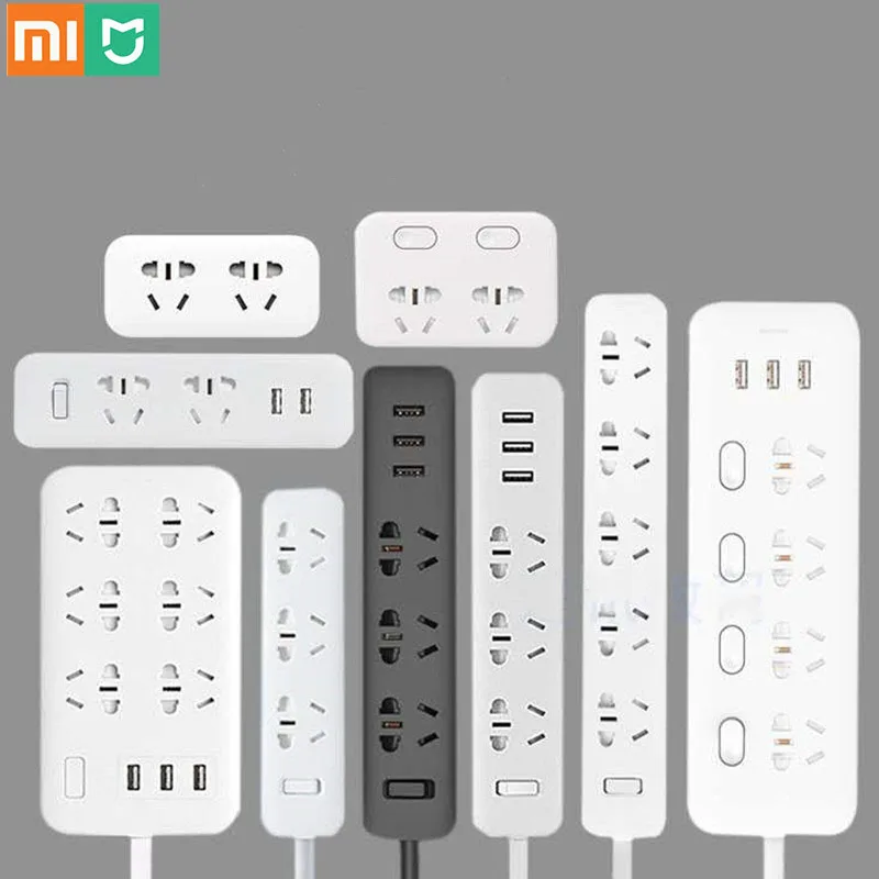 Xiaomi Mijia мощность полосы 2.1A быстрой зарядки с 3 портами (стандарт пролонгации