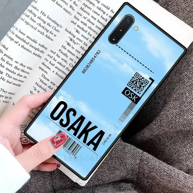 

Clouds Sky air Ticket Phone Case For Samsung Galaxy S8 S9 S10 Plus S10E Note 3 4 5 6 7 8 9 10 Pro Lite cover