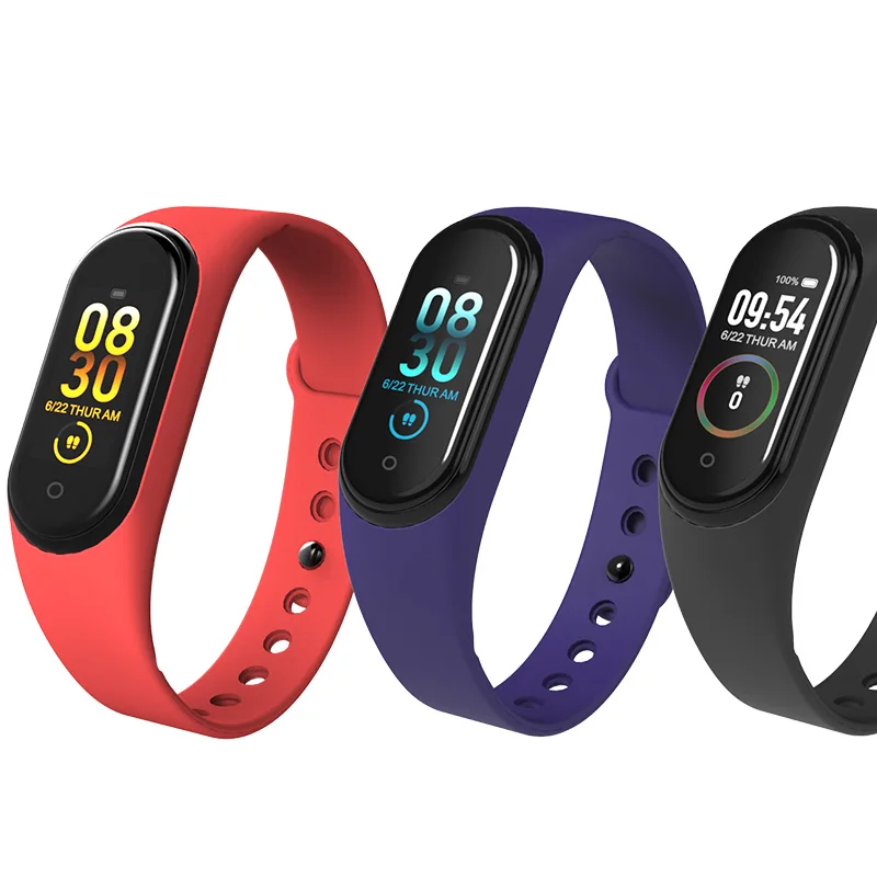 

Smart Watch Bluetooth Clock Wristband Smartband Sport Bracelet Heart Rate Monitor Fitness Tracker Activity for Man Woman M4