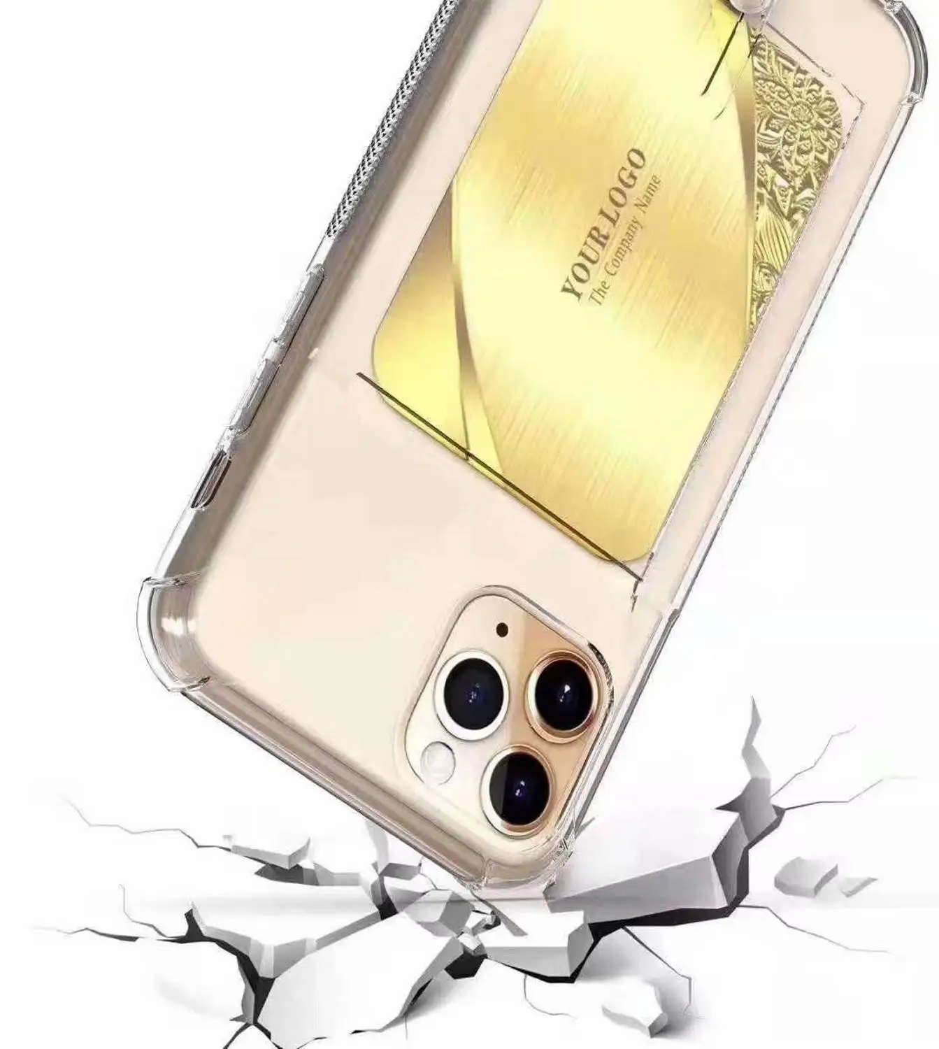 Прозрачный чехол для телефона из ТПУ с отделением карт iPhone X 7 8 6S 6 Plus 7Plus ультра