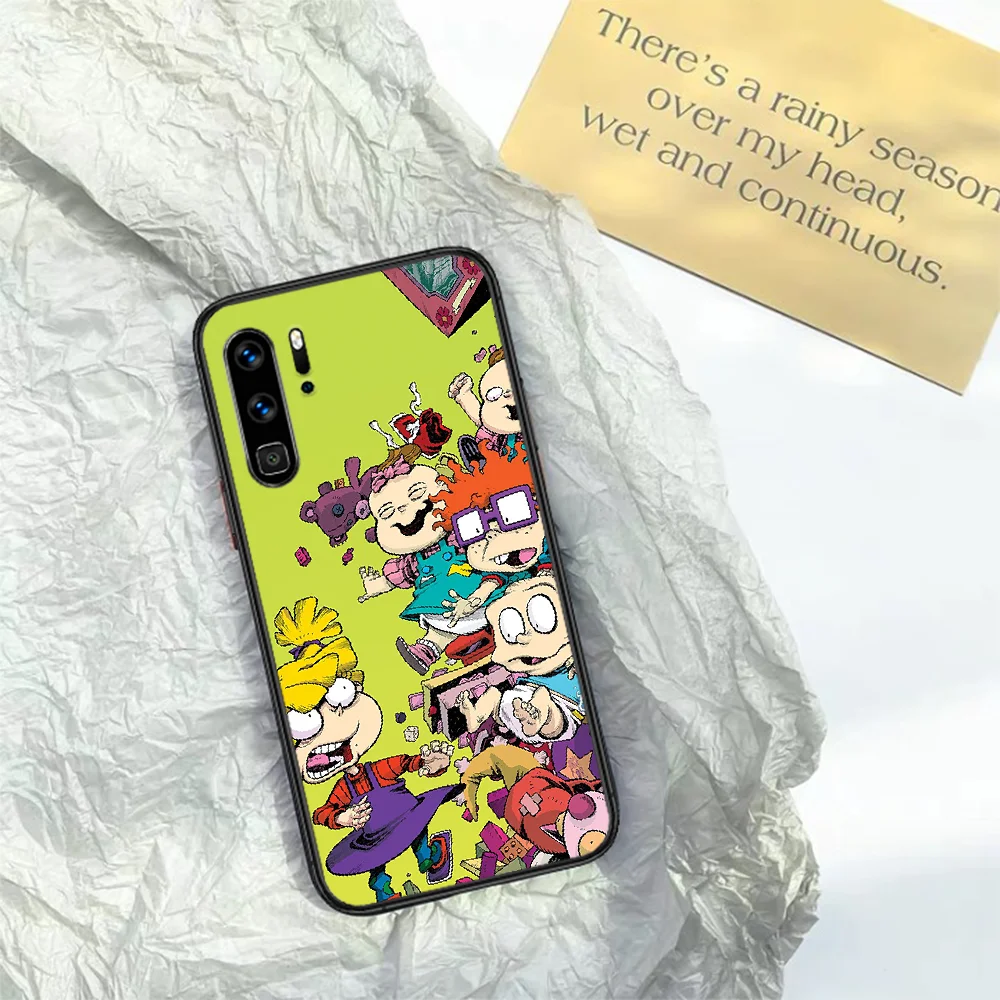 

Cute Children Funny Rugrat Phone Case For HUAWEI P 9 10 20 30 40 Lite smart Pro Z 2019 Nova 5T 6 7 i black Bumper Luxury Hoesjes