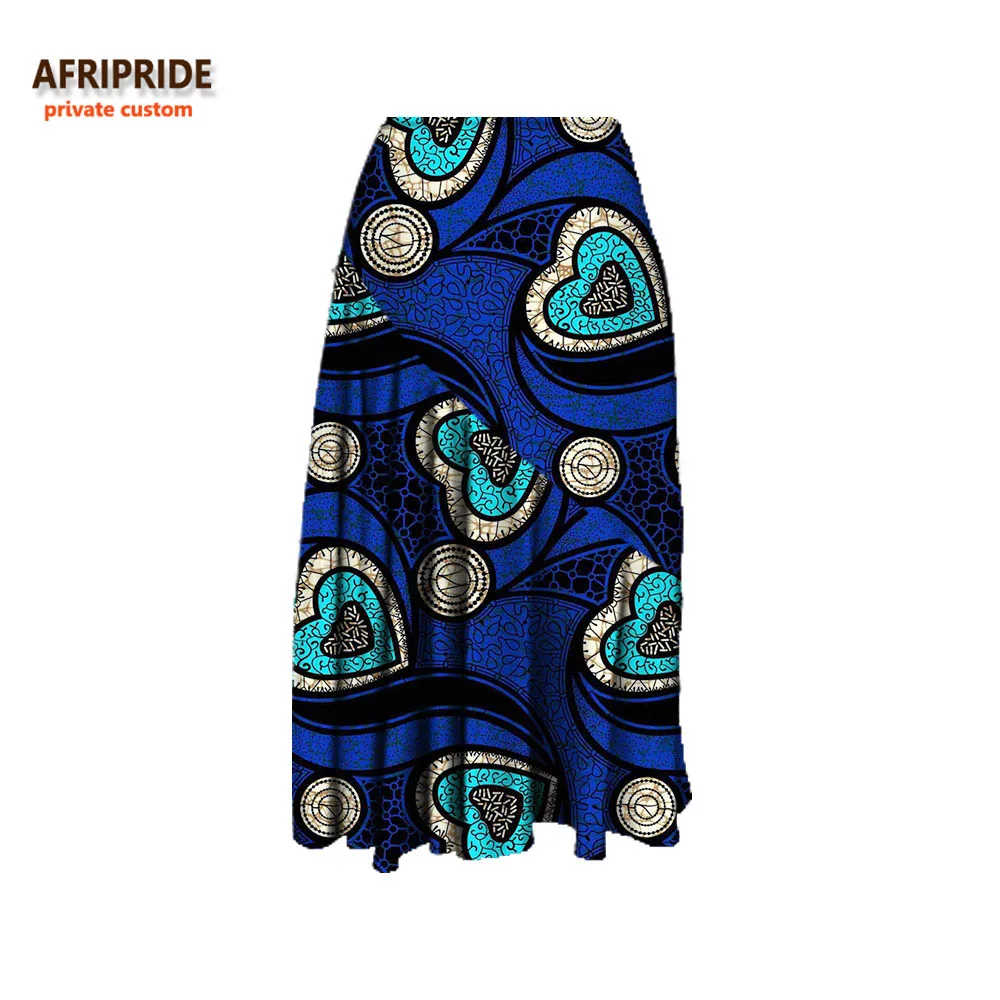Весенняя Повседневная Женская юбка AFRIPRIDE, Женская юбка длиной до середины икры, хлопок, ручная работа, Африканский принт 722710 - Цвет: 539