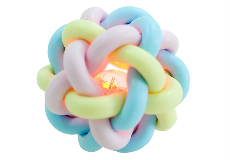 HOOPET Pet Puppy игрушки для кошек радужные красочные резиновые игрушки для игр интерактивный эластичный шарик товары для собак