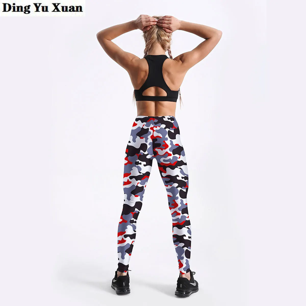 

Womens Camouflage Workout Leggings High Waisted Women Polyester Spandex Camo Fitness Sportwear Legging Elastic Capri Pants