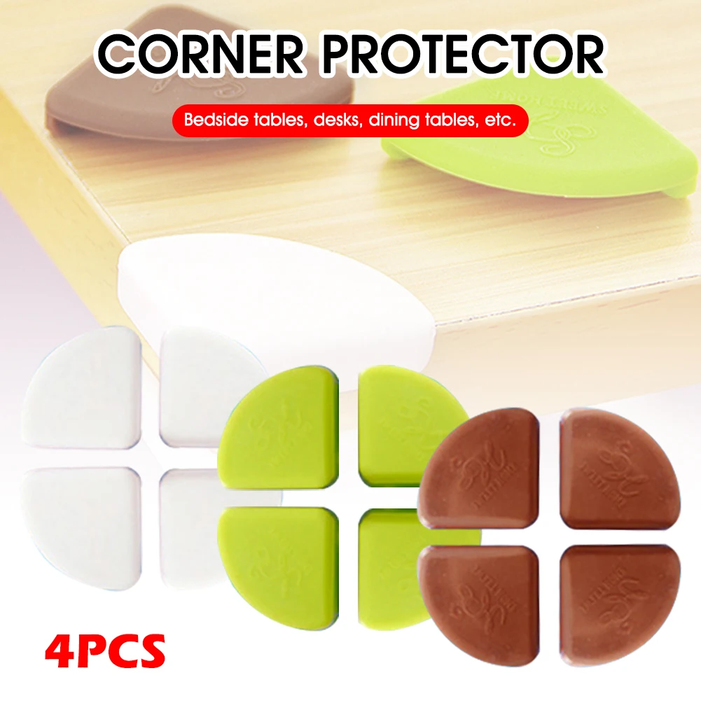 

4Pcs/set Baby Safe Table Corner Protector Soft Desk Corner Guards Edge Protection Kids Multicolor Security Anticollision Strip