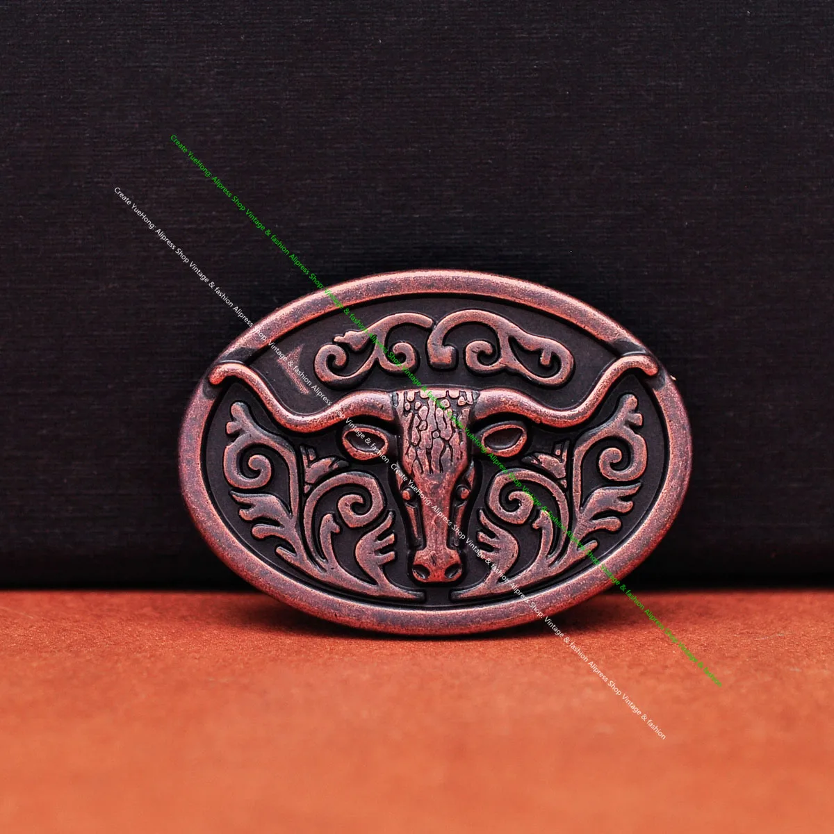 

6PC PUNK BIKER WESTERN FLOWER LONGHORN RODEO LEATHER CRAFT OLD COPPER BELT SADDLE TACK CONCHOS RIVETBACK