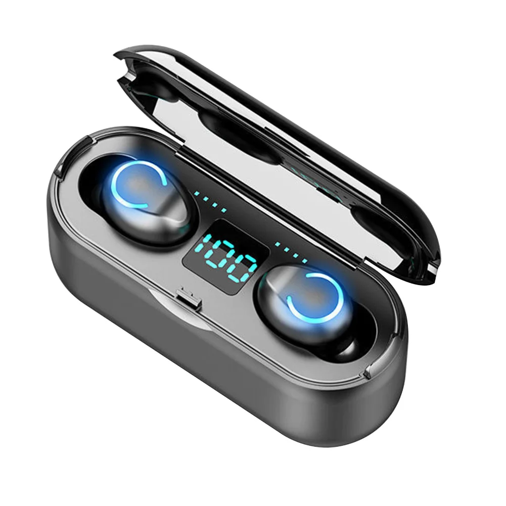 

Беспроводные наушники-вкладыши с зарядным боксом и ЖК-дисплеем